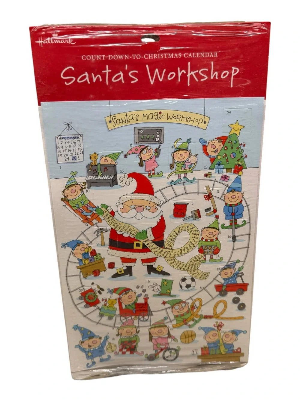 Hallmark Countdown Calendar Santa's Workshop Christmas Decoration NEW SEALED